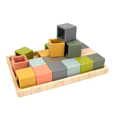 Bilde av best pris Magni - Block shaped puzzle with 24 scilicone parts ( 3514 ) - Leker