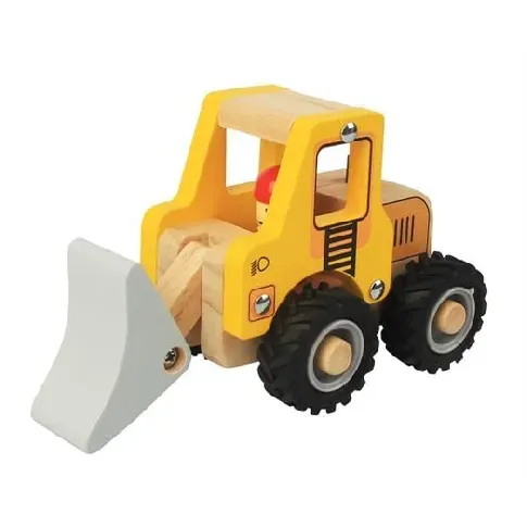 Bilde av best pris Magni - Wooden bulldozer truck with rubber wheels (5598) - Leker