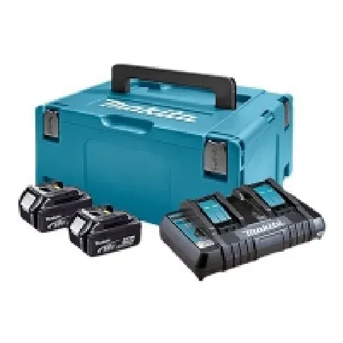 Bilde av best pris Makita Makpac 3 - Batterilader + batteri 2 x - 4 Ah - 2 x batterier lader El-verktøy - Batterier og ladere - Batterier for Prof