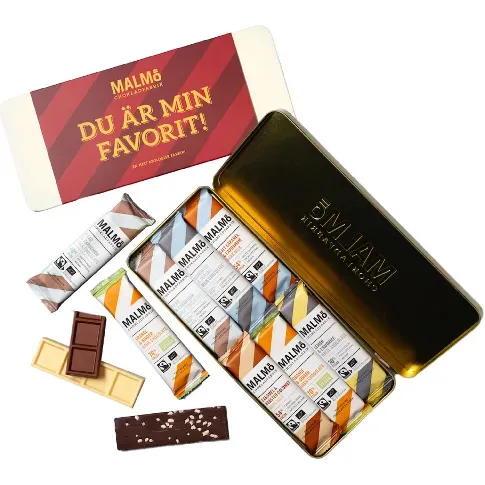 Bilde av best pris Malmö Chokladfabrik Favoritt 48%, hvit boks Sjokolade