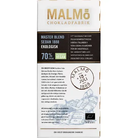 Bilde av best pris Malmö Chokladfabrik Master Blend 70% Sjokolade