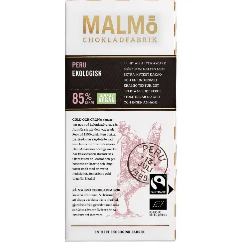 Bilde av best pris Malmö Chokladfabrik Peru 85% Sjokolade