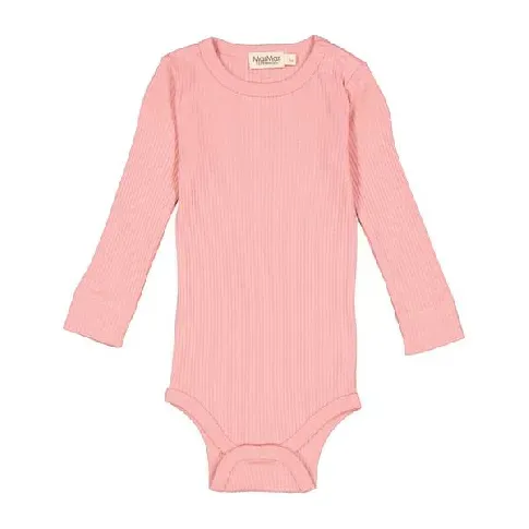 Bilde av best pris MarMar Plain Body LS Modal Pink Delight - Babyklær