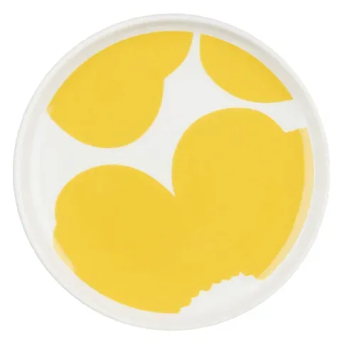 Bilde av best pris Marimekko Ovia ISO Unikko tallerken 13.5 cm, hvit/gul Tallerken