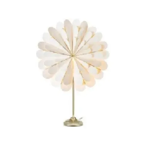 Bilde av best pris Markslöjd Marigold papirblomst bordlampe, E14, 45 cm, hvit og messing Belysning - Innendørsbelysning - Bordlamper