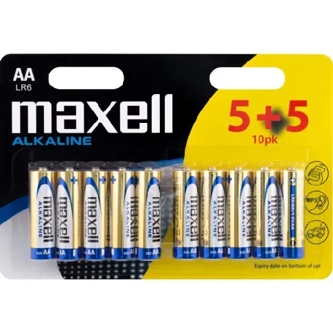 Bilde av best pris Maxell AA Alkaline Batterier - 10 stk. Hus &amp; hage > SmartHome &amp; elektronikk