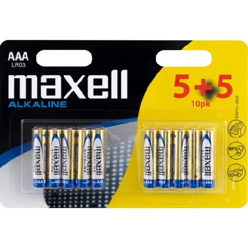 Bilde av best pris Maxell AAA Alkaline Batterier - 10 stk. Hus &amp; hage > SmartHome &amp; elektronikk