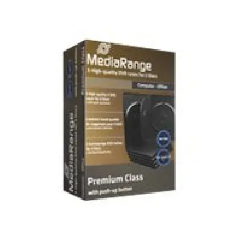 Bilde av best pris MediaRange Retail pack 3er-DVD-Box - DVD oppbevaringseske - kapasitet: 3 CD/DVD (en pakke 5) PC-Komponenter - Harddisk og lagring - Medie oppbevaring