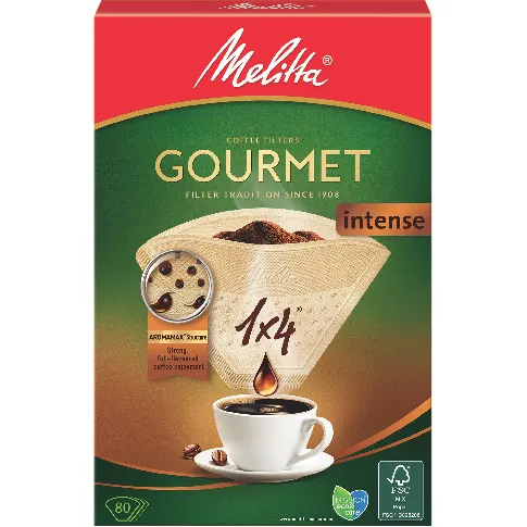 Bilde av best pris Melitta Kaffefilter 1x4/80 Gourmet intense Kaffefilter