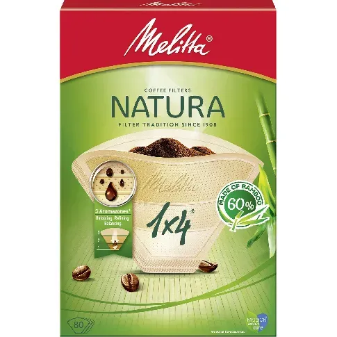 Bilde av best pris Melitta Kaffefilter 1x4/80 Hvit Natura Kaffefilter