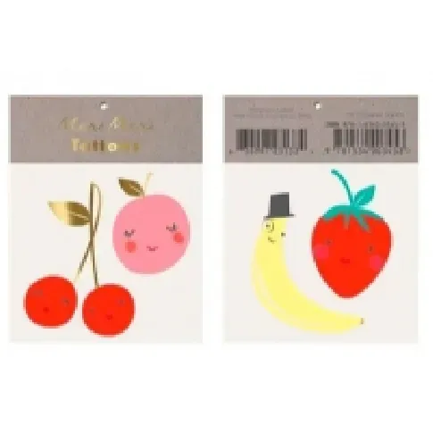 Bilde av best pris Meri Meri Tatoveringer Glade frukter én størrelse Sminke - Sminketilbehør - Makeup til barn