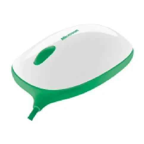 Bilde av best pris Microsoft Express Mouse - Mus - høyre- og venstrehåndet - optisk - 3 knapper - kablet - USB - hvit, grønn PC & Nettbrett - PC tilbehør - Mus