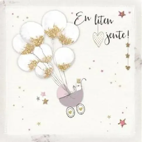 Bilde av best pris Minikort, Luxe - En liten jente (8 x 8cm) - Babyklær