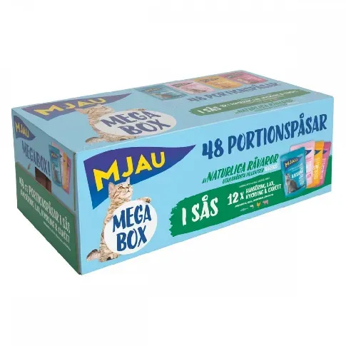 Bilde av best pris Mjau Megabox Kjøtt og Fisk i Saus 48x85 g Katt - Kattemat - Våtfôr