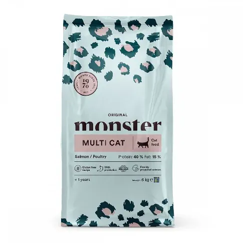 Bilde av best pris Monster Cat Adult Multicat Salmon & Poultry (6 kg) Katt - Kattemat - Tørrfôr