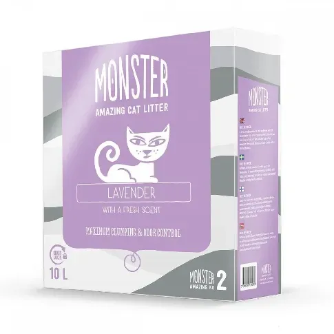 Bilde av best pris Monster Kattesand Fresh Lavender 10 liter Katt - Kattesand