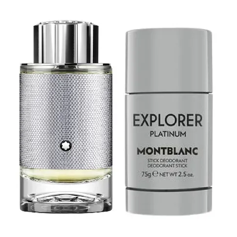 Bilde av best pris Montblanc - Explorer Platinium EDP 100 ml + Montblanc - Explorer Platinium Deo Stick 75 ml - Skjønnhet