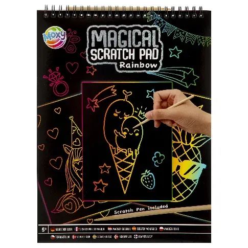 Bilde av best pris Moxy - Magical Scratch Pad A4 - Rainbow - Leker