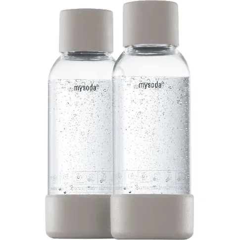Bilde av best pris MySoda Vannflaske 0,5 liter 2 stk, Varm grå Tilbehør