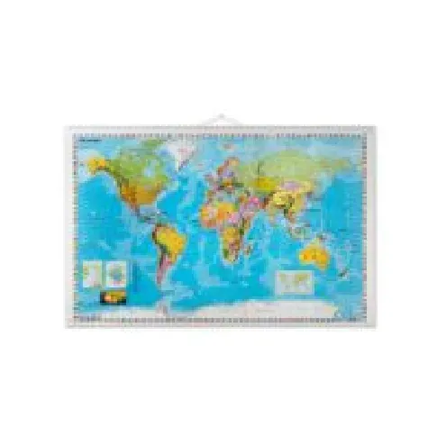 Bilde av best pris NAGA - Kart - Verden - rektangulær - 1370 x 890 mm - veggmonterbar Papir & Emballasje - Kart & plakater - Atlas og Kart