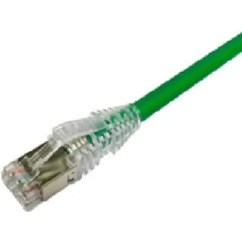 Bilde av best pris NETCONNECT Patchkabel kat 6A S/FTP PiMF, længde: 0,25 m farve: grøn med LSZH kappe PC tilbehør - Kabler og adaptere - Nettverkskabler