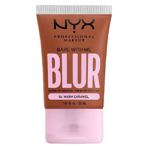 Bilde av best pris NYX Professional Makeup - Bare With Me Blur Tint Foundation 16 Warm Caramel - Skjønnhet