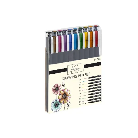 Bilde av best pris Nassau - Drawing pen set, fineliners, coloured, 10pcs (K-AR0826/GE) - Leker