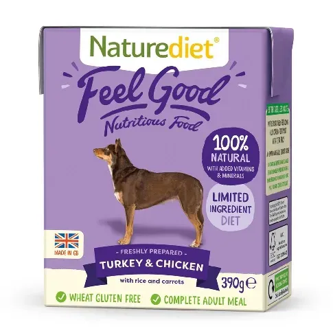Bilde av best pris Naturediet Feel Good Kalkun & Kylling (390 g) Hund - Hundemat - Våtfôr