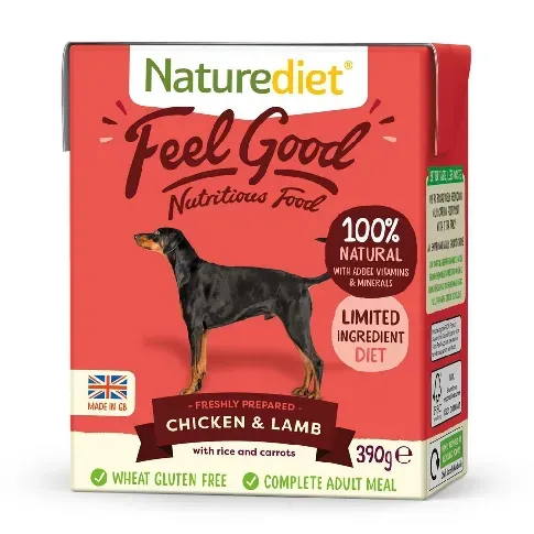 Bilde av best pris Naturediet Feel Good Kylling og lam (390 g) Hund - Hundemat - Våtfôr