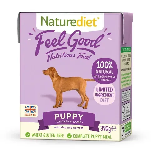 Bilde av best pris Naturediet Feel Good Puppy Kylling og lam (390 g) Hund - Hundemat - Våtfôr