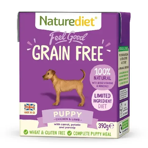 Bilde av best pris Naturediet Grain Free Puppy Kylling og Lam (390 g) Hund - Hundemat - Våtfôr