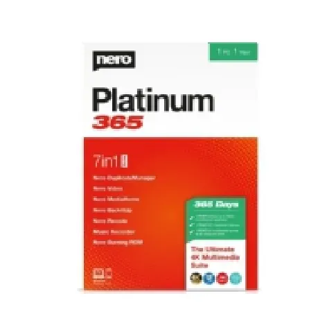 Bilde av best pris Nero Nero Platinum 365 - programvare (årslisens) PC tilbehør - Programvare - Microsoft Office
