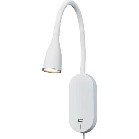 Bilde av best pris Nielsen Eye Vegglampe med USB-uttak &amp; LED 5W, hvit Lamper &amp; el > Lamper &amp; spotter