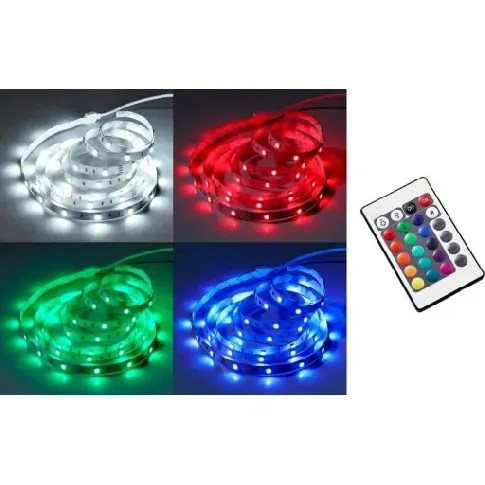 Bilde av best pris Nielsen LED Bånd med fjernkontroll, 2 meter, RGB Lamper &amp; el > Lamper &amp; spotter
