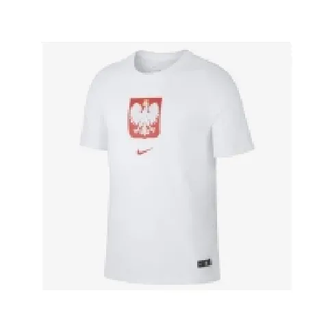 Bilde av best pris Nike Poland Football T-Shirt, T-skjorte, Voksen, Hankjønn, Hvit, Red, Monokromatisk Klær og beskyttelse - Arbeidsklær - Poloskjorter