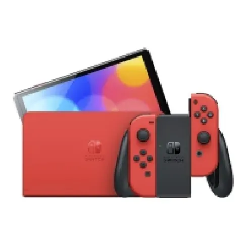 Bilde av best pris Nintendo Switch OLED - Mario Red Edition - Spillkonsoll - Full HD - Mario Red Gaming - Spillkonsoller - Playstation 4