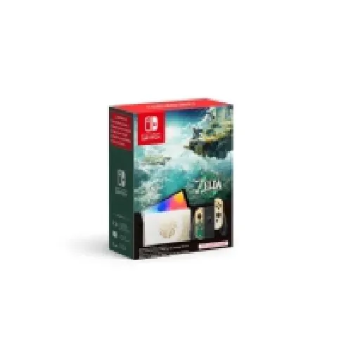 Bilde av best pris Nintendo | Switch OLED - The Legend of Zelda: Tears of the Kingdom Edition - Spillkonsoll - Full HD - 64GB - Svart/Hvit | Inkl. 2 x Joy-Con (gull/grønn) Gaming - Spillkonsoller - Nintendo Switch
