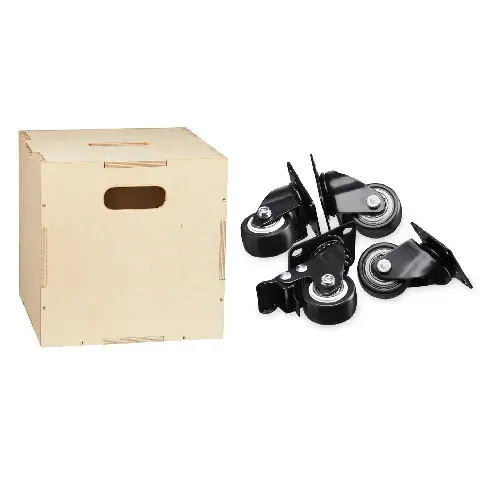 Bilde av best pris Nofred - Cube Storage Wood + Nofred - Wheels For The Cube - Baby og barn