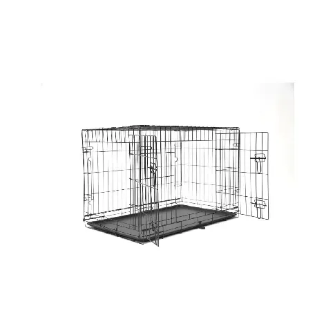 Bilde av best pris Nordic Paws - Wire cage black M 47 x 77 x 55 cm - (540058529736) - Kjæledyr og utstyr