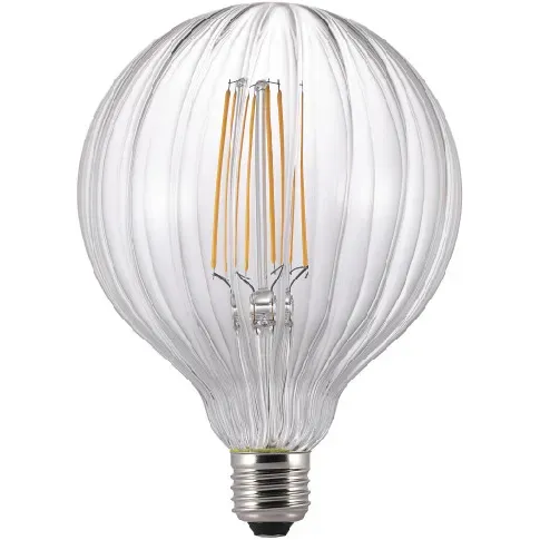 Bilde av best pris Nordlux Avra Stripes E27 globepære, klar LED filament