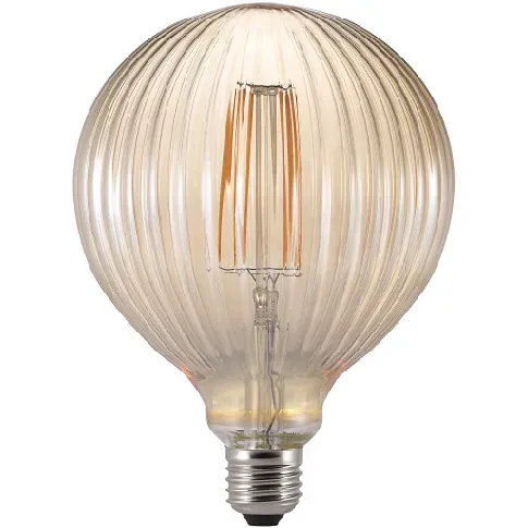 Bilde av best pris Nordlux Avra Stripes E27 globepære, ravfarget LED filament
