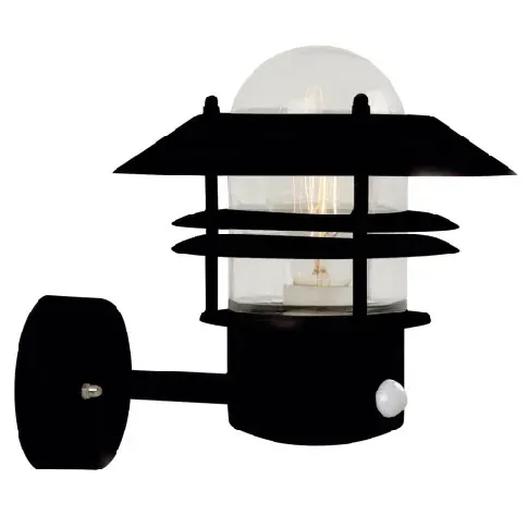 Bilde av best pris Nordlux Blokhus utendørs vegglampe med sensor, sort Vegglampe