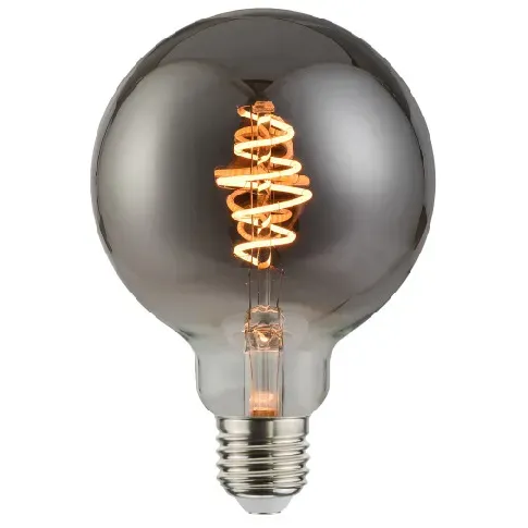 Bilde av best pris Nordlux Deko Spiral E27 globepære,Ø12,5cm, røykfarget LED filament