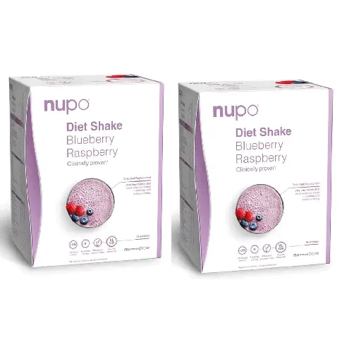 Bilde av best pris Nupo - 2 x Diet Shake Blueberry Raspberry 12 Portioner - Helse og personlig pleie