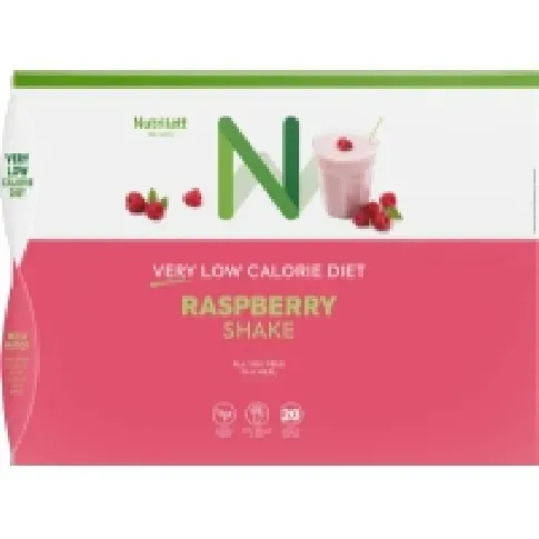 Bilde av best pris Nutrilett VLCD Raspberry Shake meal replacement shake, 35 g, 20-PACK Sport & Trening - Tilbehør