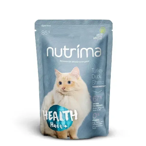Bilde av best pris Nutrima Health Hair+ Kalkon, And & Reke Katt - Kattemat - Våtfôr