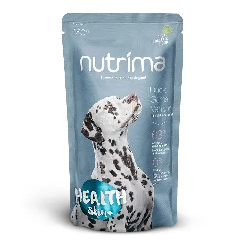 Bilde av best pris Nutrima Health Skin+ Anka, Vilt & Hjort 150 g Hund - Hundemat - Våtfôr
