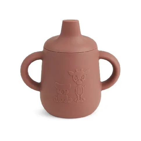 Bilde av best pris Nuuroo - Aiko silicone cup with sippy lid - Mahogany - Baby og barn