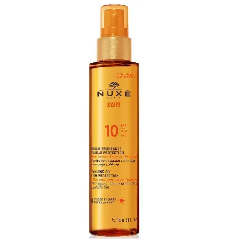 Bilde av best pris Nuxe Sun- Tanning Oil Face and Body 150 ml - SPF 10 - Skjønnhet
