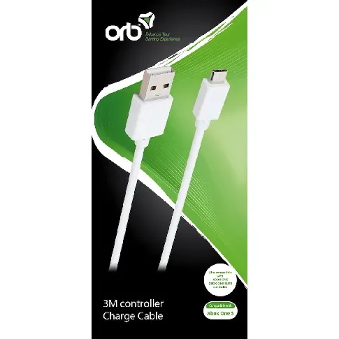 Bilde av best pris ORB controller charge cable (3m cable) - for Xbox One S - Videospill og konsoller